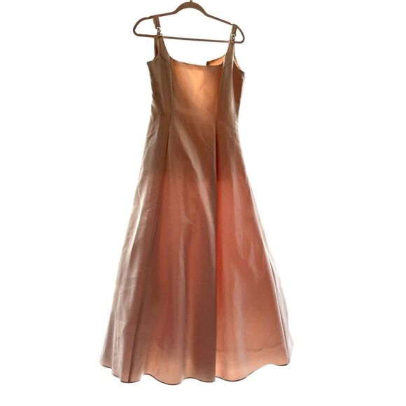 Vtg Jessica McClintock Gunne Sax Dillards Gown Formal Dress Champagne Sz 8 Satin - Picture 1 of 15
